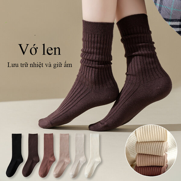 Vớ len nữ cổ dài, giữ ấm thu đông phong cách Nhật Bản