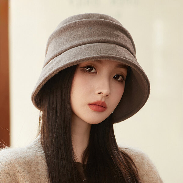 Mũ bucket nữ dày dặn, giữ ấm, phong cách nhẹ nhàng sang trọng