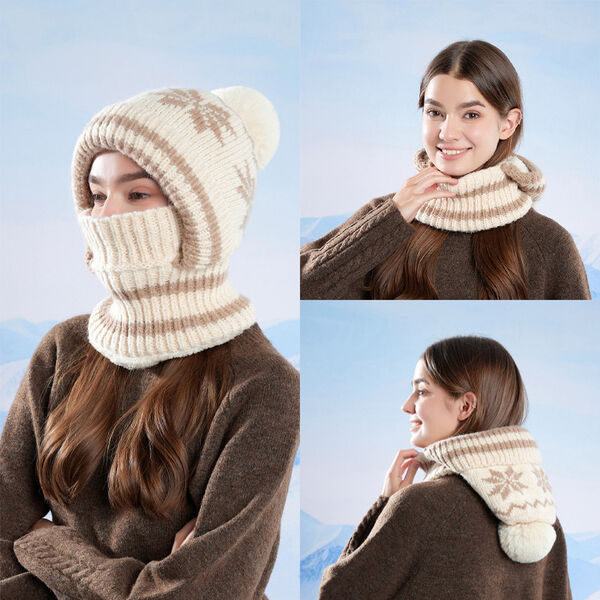 Mũ len nữ mùa đông có lót nỉ, giữ ấm