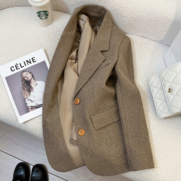 Áo blazer nữ len dạ mùa thu đông
