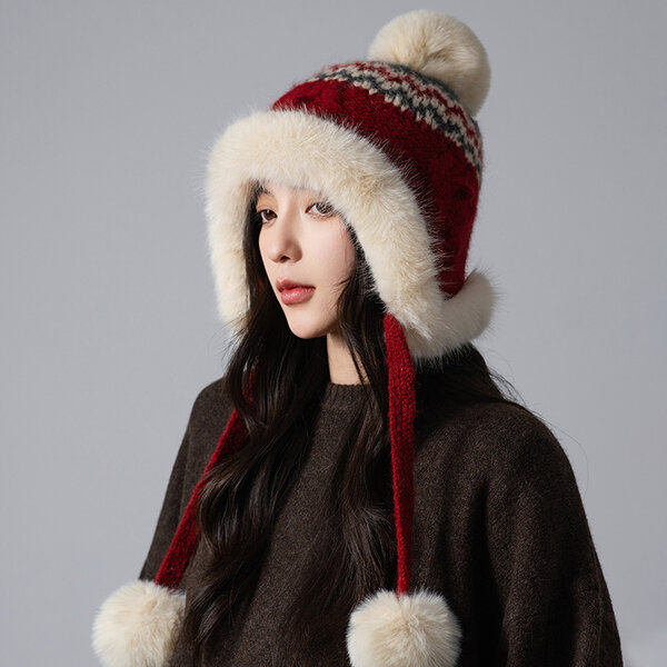 Mũ len nữ giữ ấm mùa đông ngoài trời