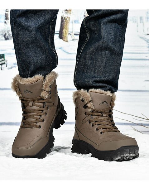 Giày đi tuyết nam chống nước chống trượt, có lót lông giữ...