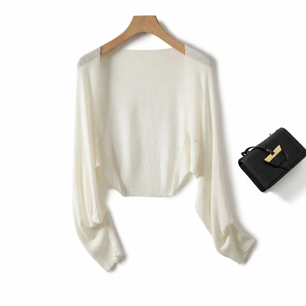 Áo khoác cardigan dệt kim mỏng mùa hè cho nữ, dáng ôm, mặc...