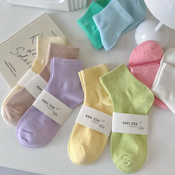 Tất nữ ngắn màu kẹo ngọt mỏng nhẹ