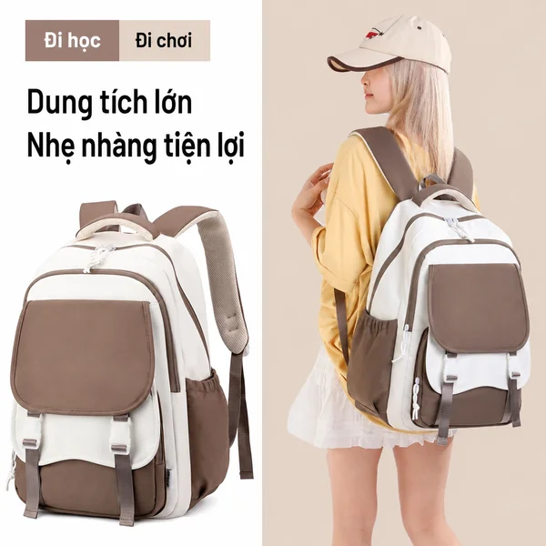 Balo học sinh dung tích lớn, siêu nhẹ chống nước