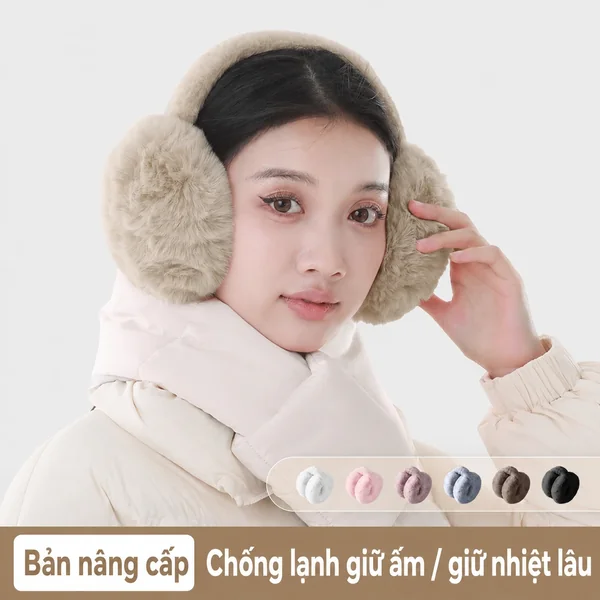 Chụp tai nữ giữ ấm có thể gấp gọn