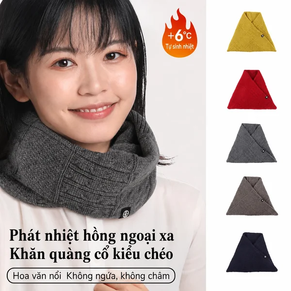 Khăn ống cổ nữ giữ ấm cổ mùa đông, dệt kim chui đầu,...