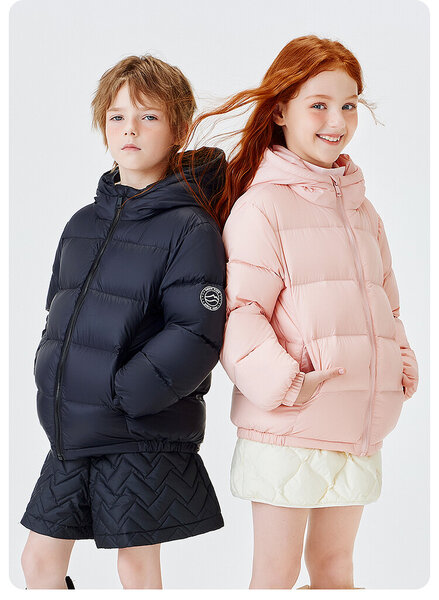 Áo khoác phao lông vũ unisex cho trẻ em siêu nhẹ,  giữ ấm mùa thu...