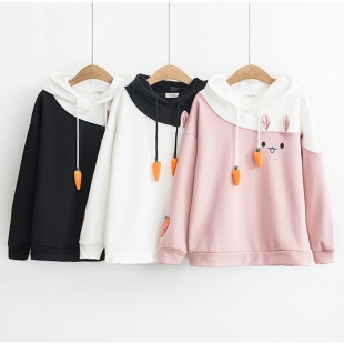 Áo hoodie nữ tai thỏ thu đông