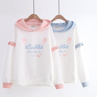 Áo hoodie nữ tai thỏ