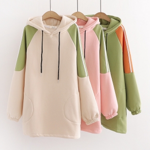 Áo hoodie nữ dáng dài