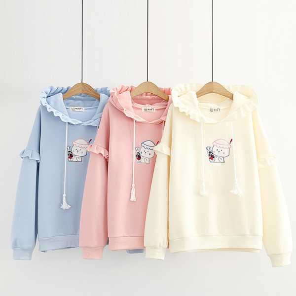 Áo hoodie nữ họa tiết cô gái