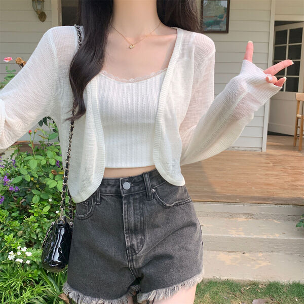 Áo khoác cardigan nữ form ngắn mùa hè