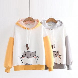 Áo hoodie nữ hình con vật ngộ nghĩnh