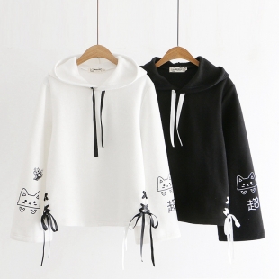 Áo hoodie nữ hình mèo