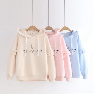 Áo hoodie nữ phối ren