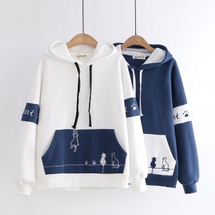 Áo hoodie nữ hình những chú mèo