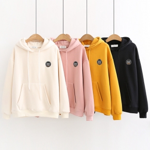 Áo hoodie nữ mũ đính mỏ vịt
