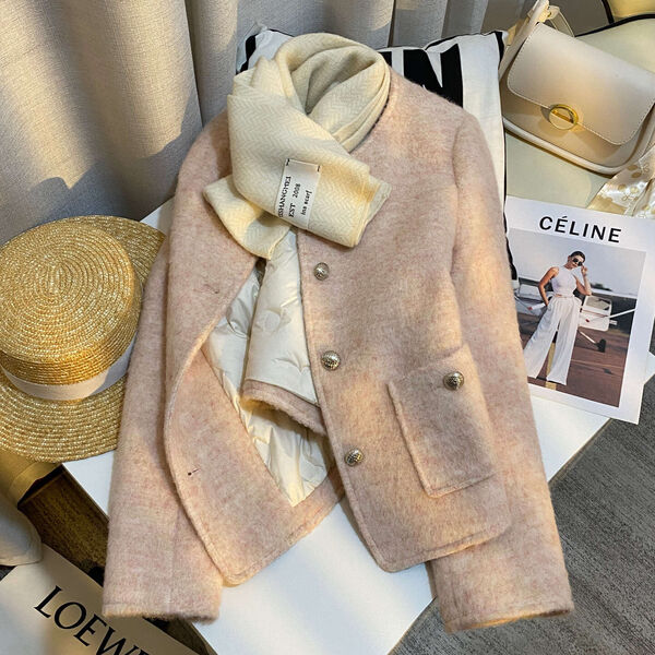 Áo khoác dạ nữ phong cách tiểu thư giữ ấm