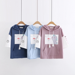 Áo hoodie nữ hình chú khủng long baby