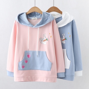 Áo hoodie nữ hình thỏ và carrot