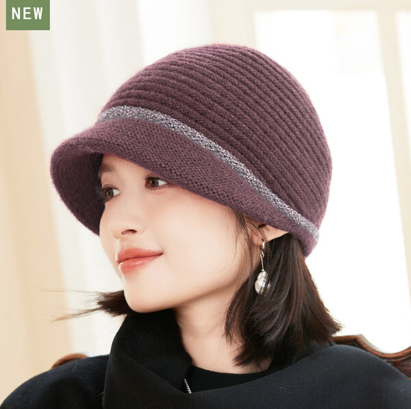 Mũ len lông thỏ cao cấp nữ, phong cách thanh lịch