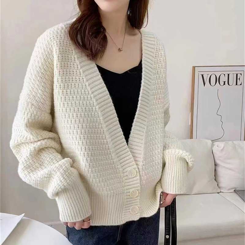 Áo khoác len cardigan nữ dệt kim 