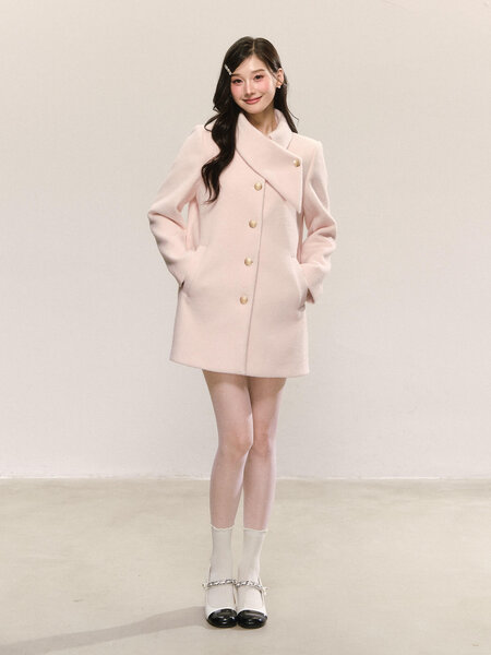 Áo khoác dạ nữ phong cách tiểu thư có đai buộc eo, tôn dáng...