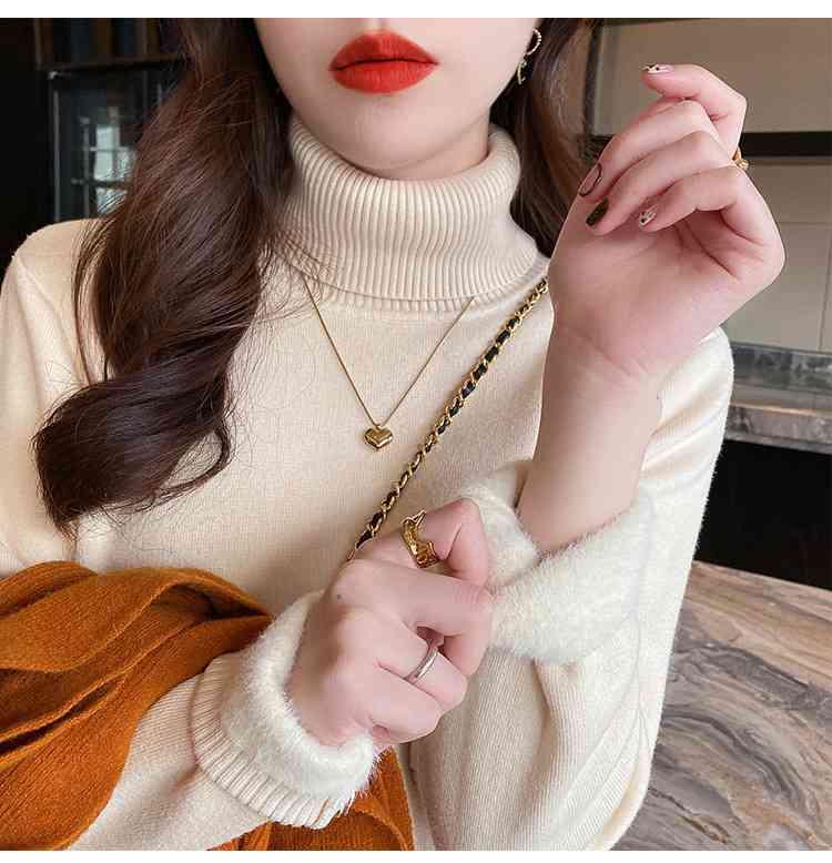 Áo len dệt kim nhung cao cấp nữ