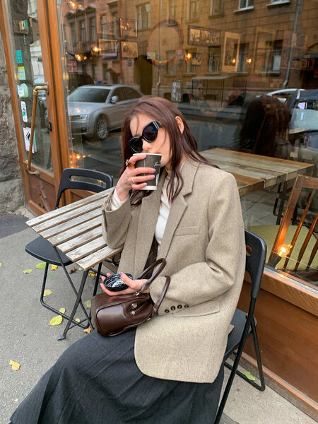 Áo khoác dạ blazer nữ