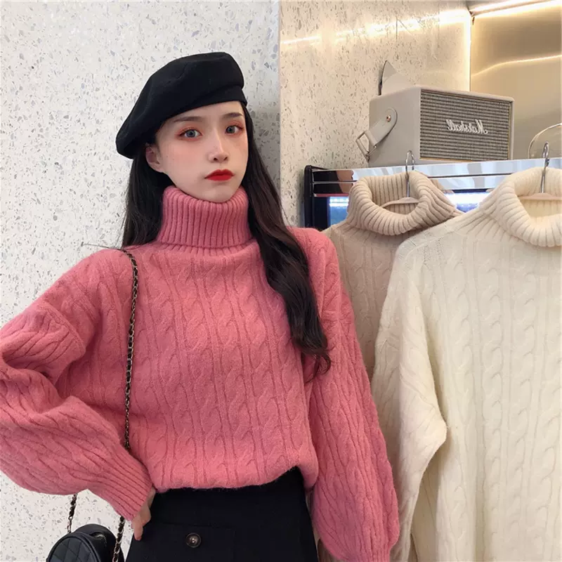 Áo len cổ cao nữ