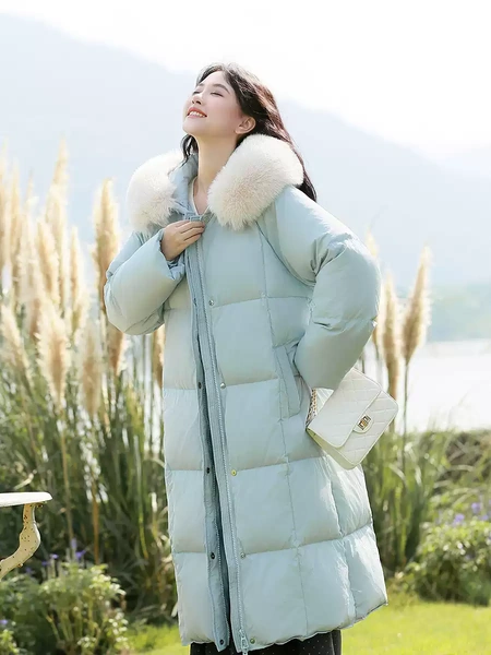 Áo khoác phao lông vũ nữ giữ ấm mùa đông, chất liệu dày dặn
