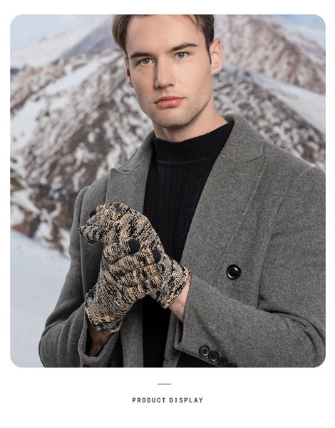 Găng tay len cảm ứng màn hình nam nữ, giữ ấm mùa đông