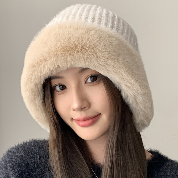 Mũ len nữ nhung dày mùa đông