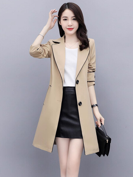 Áo khoác măng tô nữ dáng lỡ thanh lịch