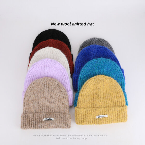 Mũ len trùm đầu dệt kim có che tai, giữ ấm hiệu quả vào mùa...