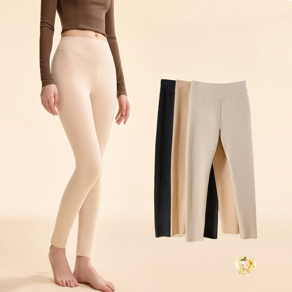 Quần giữ nhiệt nữ lưng cao ôm dáng lót nỉ giữ ấm mùa thu...