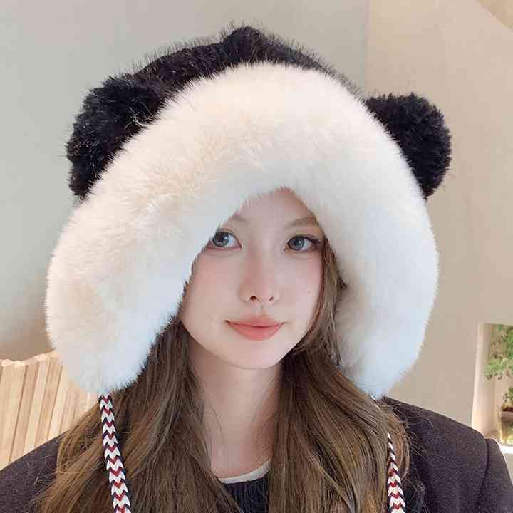 Mũ gấu nữ thu đông dễ thương ấm áp