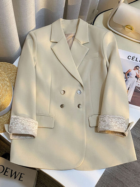 Áo blazer nữ cổ tay ren phong cách nữ thần