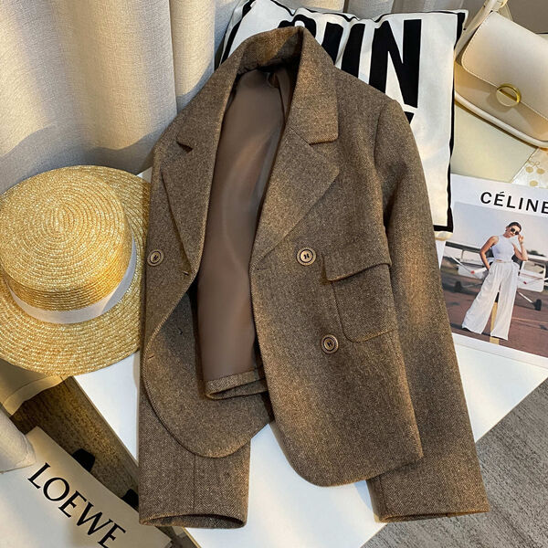 Áo khoác dạ blazer nữ phong cách thanh lịch, sang trọng cho mùa thu...