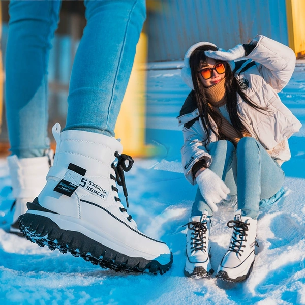 Giày đi tuyết nữ đế cao, chống thấm nước