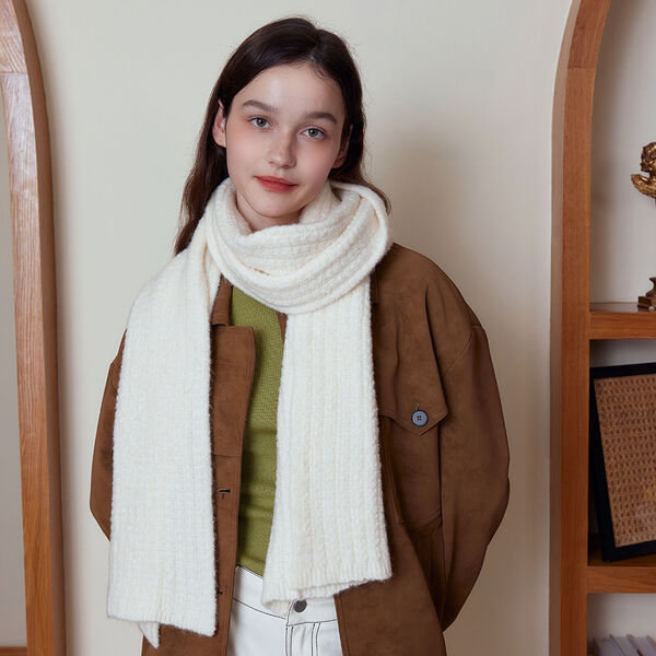 Khăn choàng cổ len nam nữ lông cừu, phong cách cổ điển, giữ...