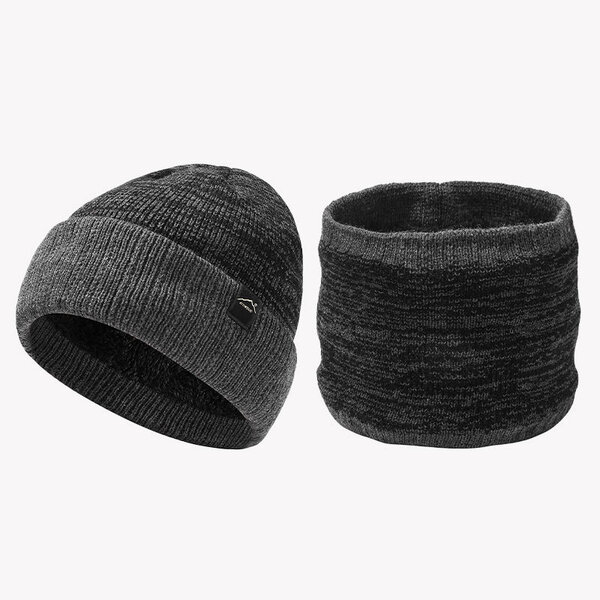 Bộ 2 món mũ len và khăn ống giúp giữ ấm