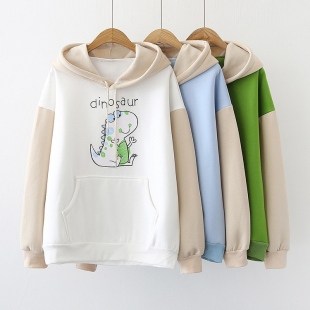Áo hoodie nữ họa tiết con khủng long