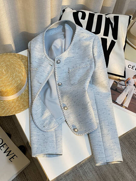 Áo khoác dạ tweed nữ phong cách tiểu thư quý phái