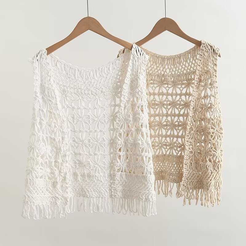 Áo len cardigan nữ không tay cổ chữ V