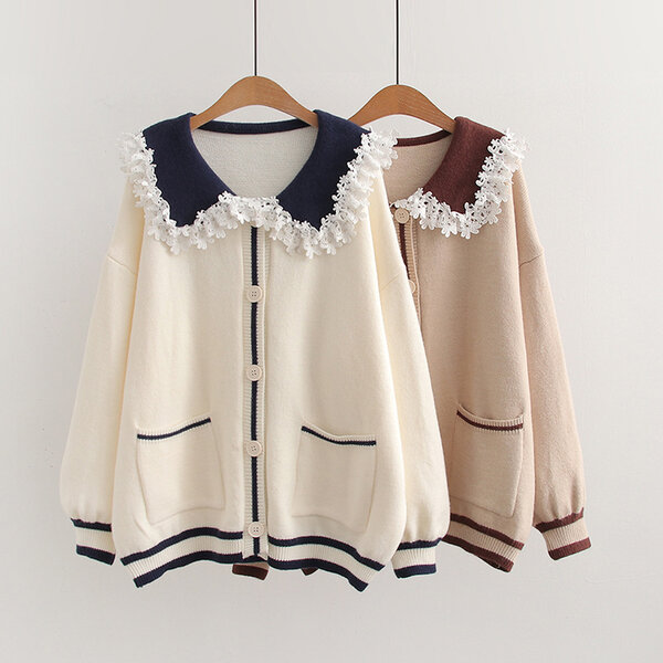 Áo khoác cardigan len dễ thương và thoải mái mùa thu đông