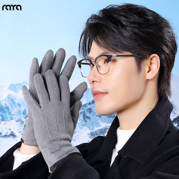 Găng tay nam nữ mùa thu đông, dày lót lông, chống gió, giữ ấm