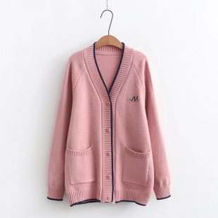 Áo khoác len cardigan nữ cổ chữ V