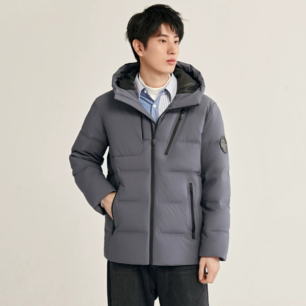 Áo phao lông vũ nam lông vịt kiểu dáng ngắn, thoải mái